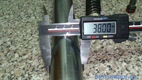 Dimensiones barras horquilla Marzocchi Piffero 38mm